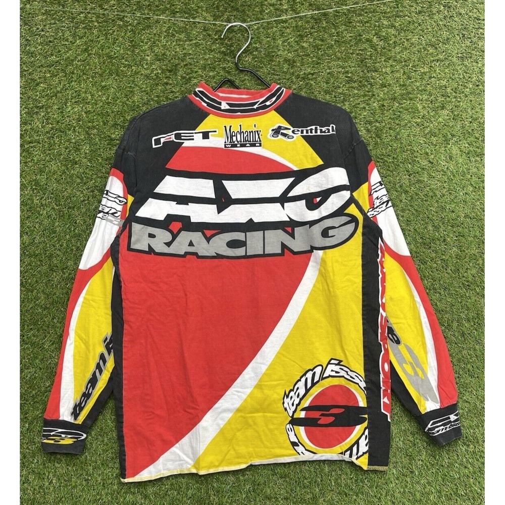 Vintage AXO Sport Shirt Mens Medium Motocross Racing Jersey AOP MX Official